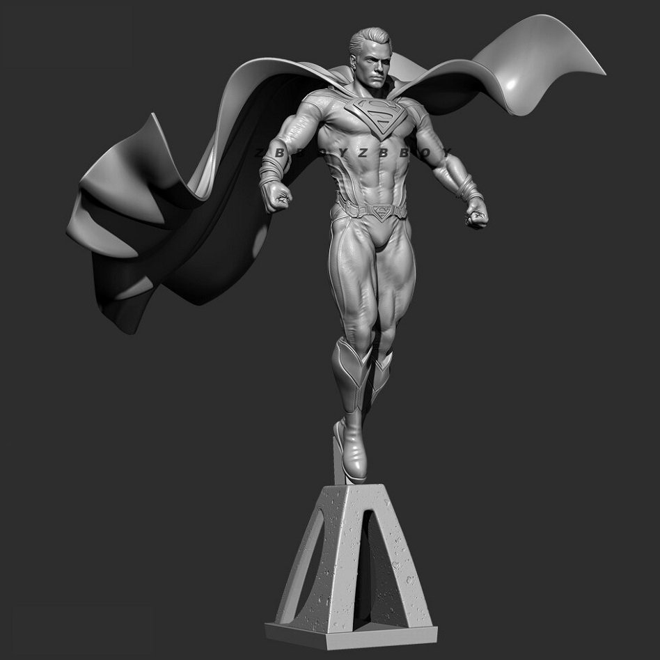 Unpainted 1/24 75mm SuperHero The Superman Resin Figure Model Kit Unassembled