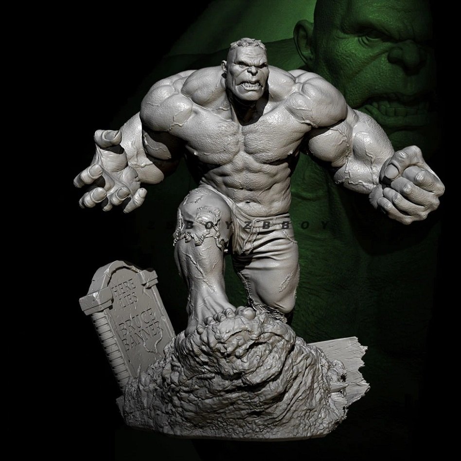Unpainted 1/24 75mm Hulk The SuperHero Resin Figure Model Kit Unassembled