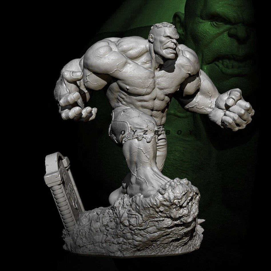 Unpainted 1/24 75mm Hulk The SuperHero Resin Figure Model Kit Unassembled