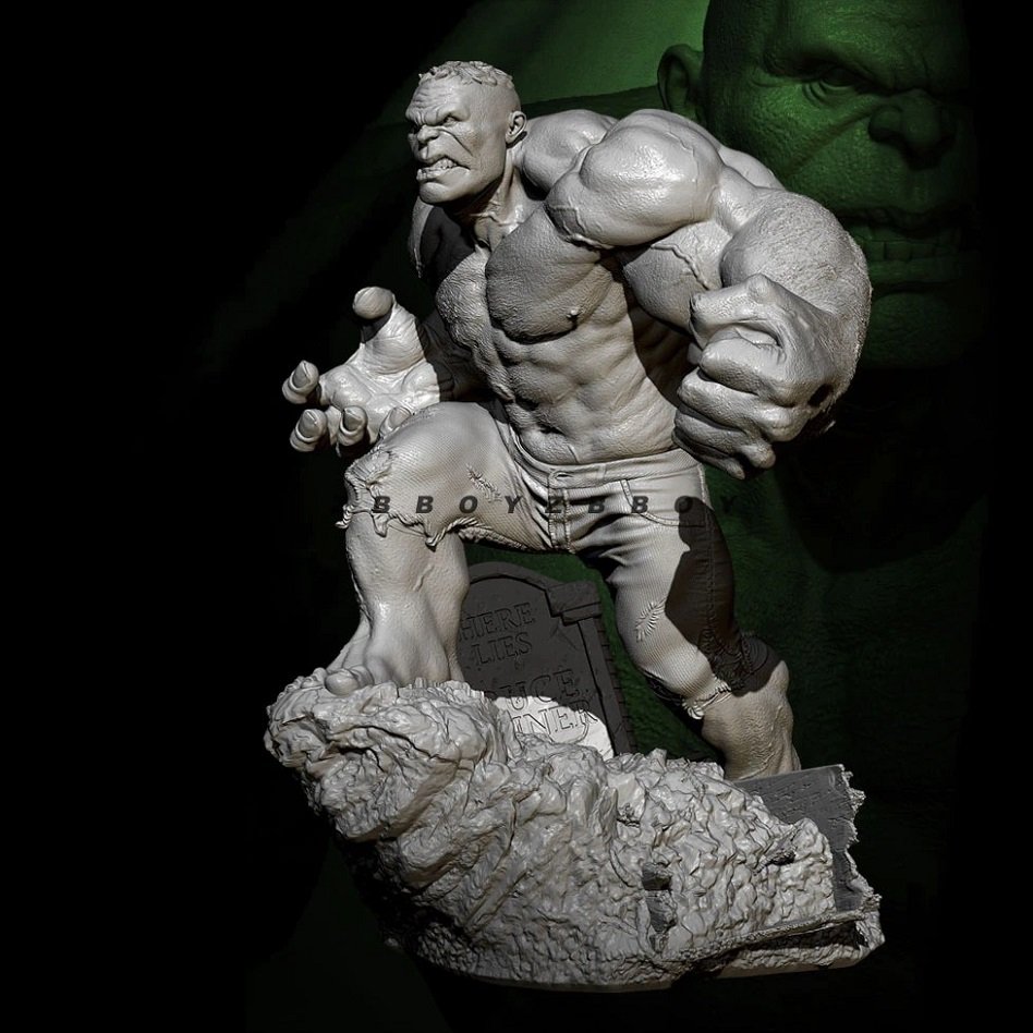 Unpainted 1/24 75mm Hulk The SuperHero Resin Figure Model Kit Unassembled