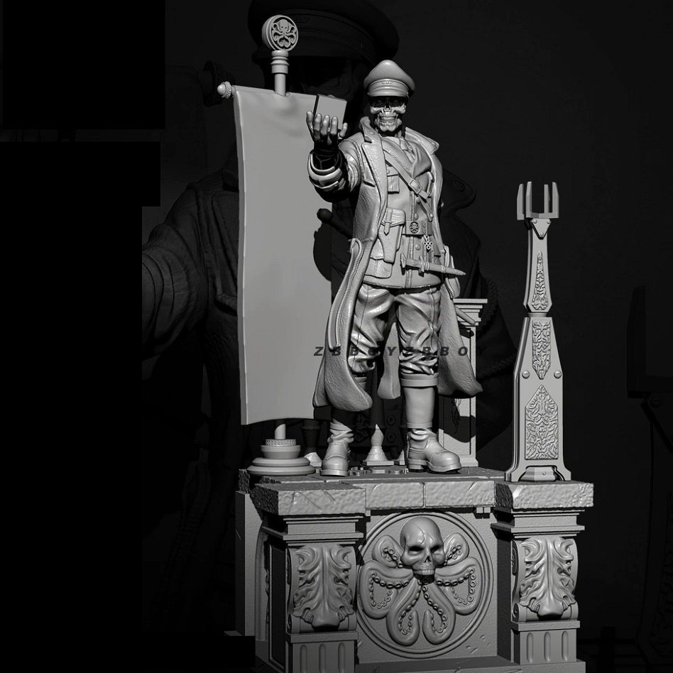 Unpainted 1/24 The RED SKULL Ghost Pirate Resin Figure Model Kit Unassembled