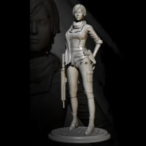 Unpainted 1/24 75MM Sexy Girl Jill Valentine Movie Character Resin Figure Model Kit Unassembled