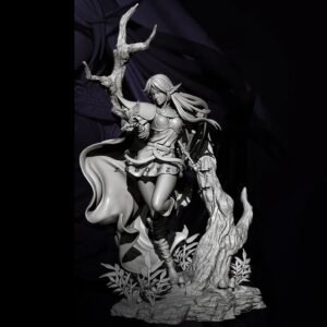 Unpainted 1/24 Sexy Girl Fantasy ELF Warrior Resin Figure Model Kit Unassembled