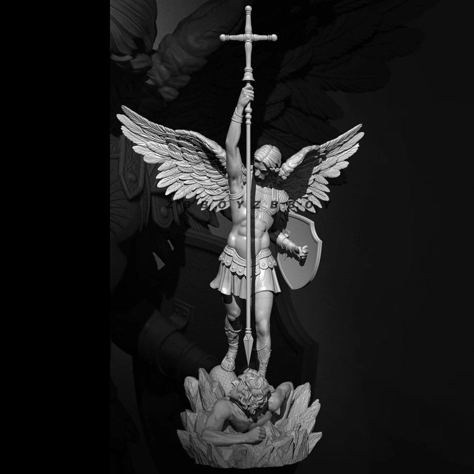 Unpainted 1/20 St. Michael Archangel The Warrior Resin Figure Model Kit Unassembled