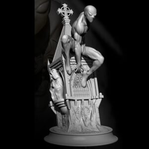 Unpainted 1/24 The Spiderman Warrior In Action Resin Figure Model Kit Unassembled