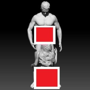 Unpainted 1/24 Sexy Girl & Boy In Action Resin Figure Model Kit Unassembled