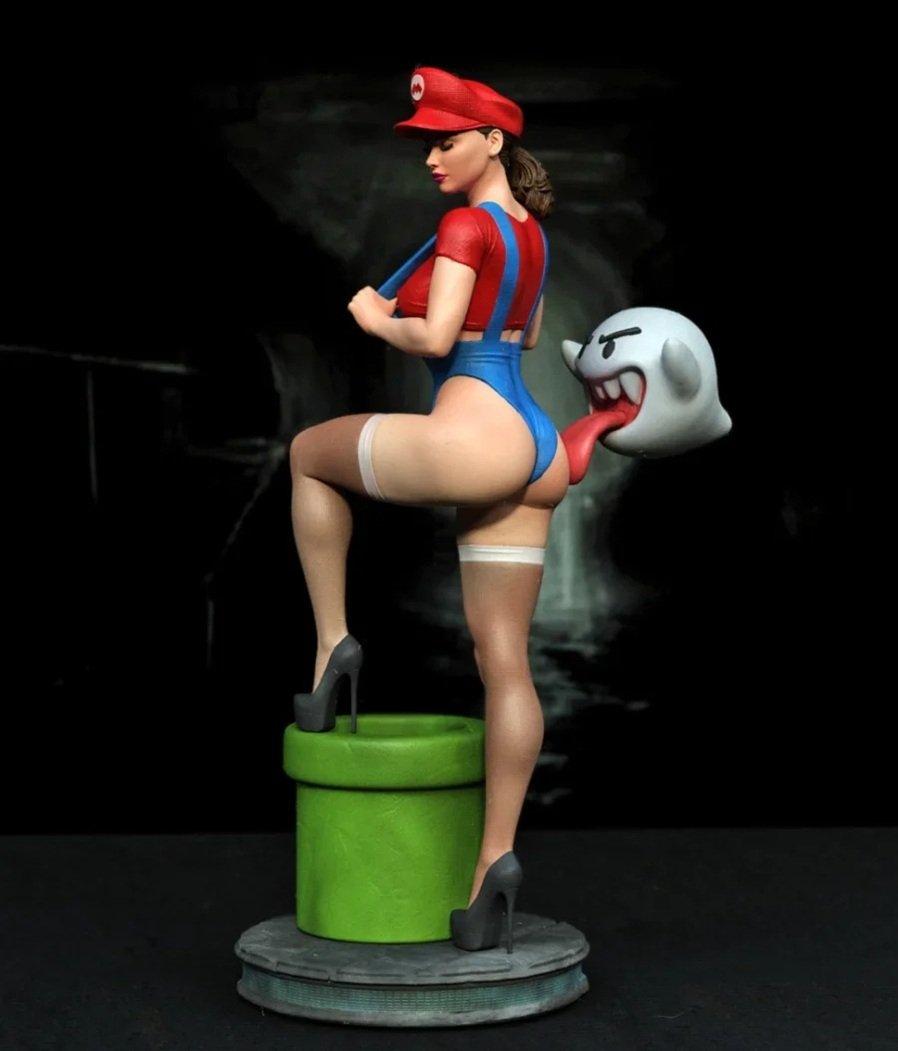 Unpainted 1/24 Sexy Girl Female Plumber at Work Resin Figure Model Kit Unassembled