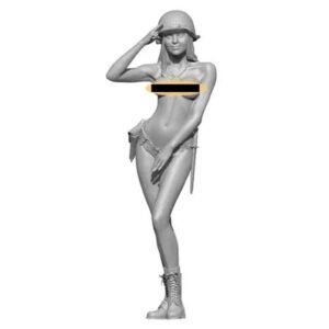 Unpainted 1/16 Sexy Girl Female Soldier Resin Figure Model Kit Unassembled
