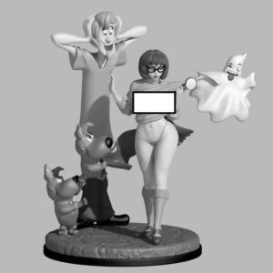 Unpainted 1/24 Sexy Girl Velma & Friends Resin Figure Model Kit Unassembled