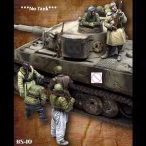 Unpainted 1/35 7pcs Soviet Soldiers WW2 Resin Figure Model Kit Unassembled-No Tank