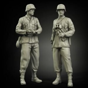 Unpainted 1/35 German Soldiers Waffen-SS Normandy Resin Figure Model Kit Unassembled