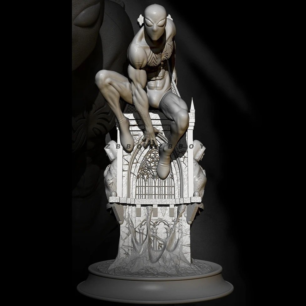 Unpainted 1/24 The Spiderman Warrior In Action Resin Figure Model Kit Unassembled