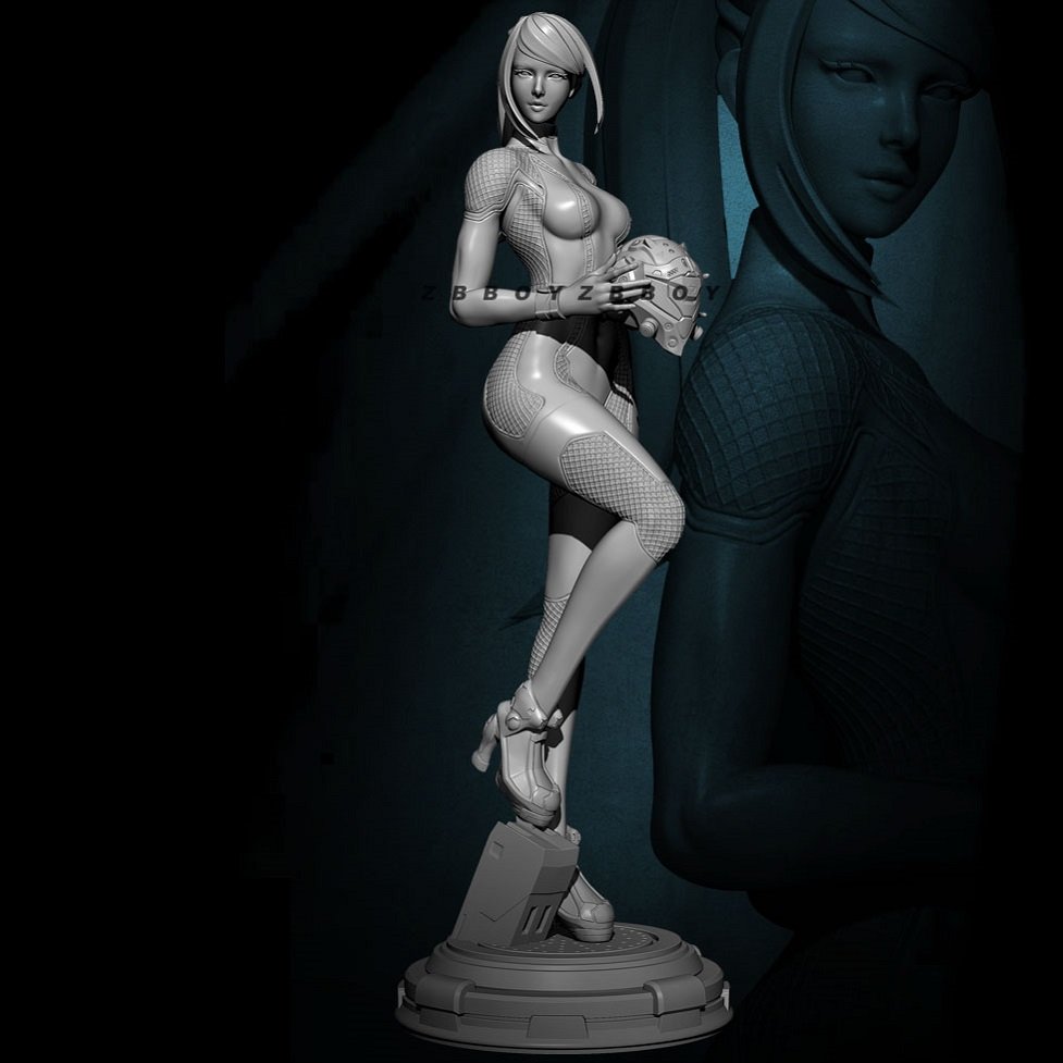 Unpainted 1/24 75MM Sexy Future Modelling Girl Resin Figure Model Kit Unassembled