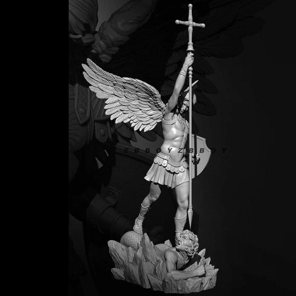 Unpainted 1/20 St. Michael Archangel The Warrior Resin Figure Model Kit Unassembled