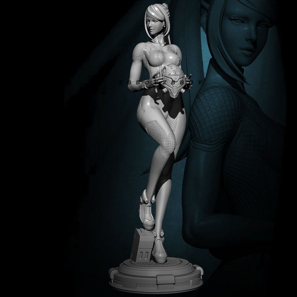 Unpainted 1/24 75MM Sexy Future Modelling Girl Resin Figure Model Kit Unassembled