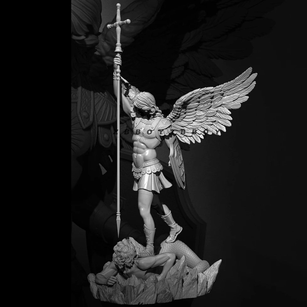Unpainted 1/20 St. Michael Archangel The Warrior Resin Figure Model Kit Unassembled
