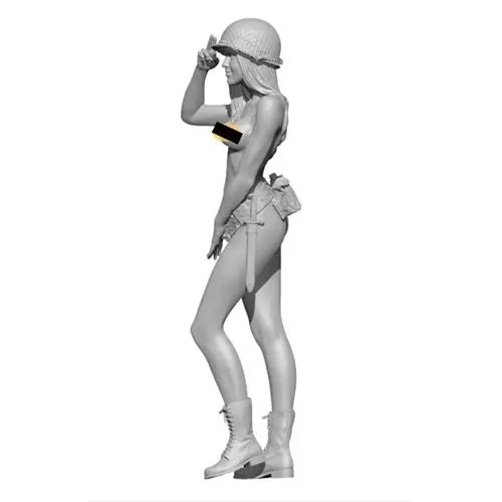 Unpainted 1/16 Sexy Girl Female Soldier Resin Figure Model Kit Unassembled