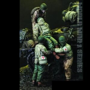 Unpainted 1/35 4pcs US Soldiers FAREWELL WW2 Resin Figure Model Kit Unassembled