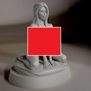 Unpainted 1/24 Sexy Girl Kneeling In Club Resin Figure Model Kit Unassembled-NSFW