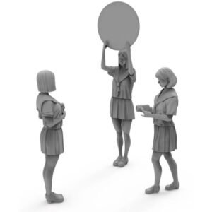 Unpainted 1/24 Three Sexy Girls Making Video Resin Figure Model Kit Unassembled