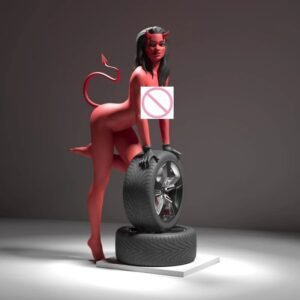 Unpainted 1/24 Sexy Girl Female Demon In Action Resin Figure Model Kit Unassembled-NSFW
