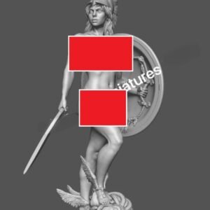 Unpainted 1/24 Sexy Girl Goddess Of War Warrior Resin Figure Model Kit Unassembled-NSFW