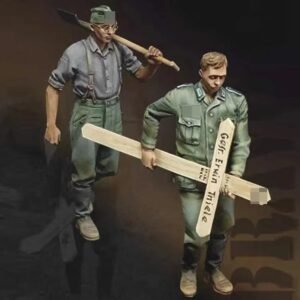 Unpainted 1/35 German Soldiers Comrades WW2 Resin Figure Model Kit Unassembled