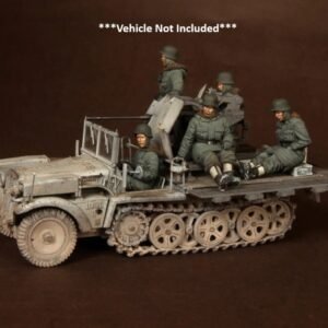 Unpainted 1/35 5pcs German Crew For Sd.Kfz.10 Resin Figure Model Kit Unassembled-No Vehicle