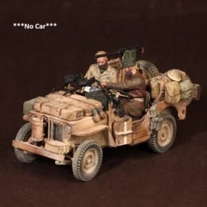 Unpainted 1/35 SAS Jeep Crew North Africa Resin Figure Model Kit Unassembled-No Car