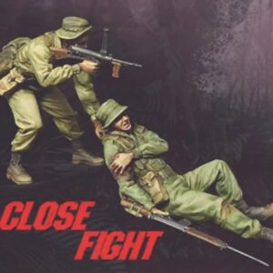 Unpainted 1/35 2pcs RAR Infantry Soldiers Vietnam War Resin Figure Model Kit Unassembled