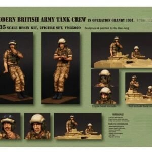 Unpainted 1/35 Modern British Army Tank Crew Resin Figure Model Kit Unassembled-2pcs