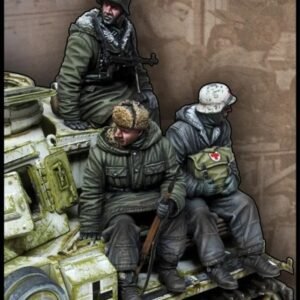 Unpainted 1/35 3pcs Panzer Grenadiers LAH. Kharkov Set-2 WW2 Resin Figure Model Kit Unassembled-No Tank