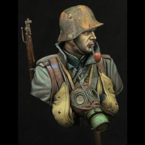 Unpainted 1/10 BUST German Stormtrooper WWI Resin Figure Model Kit Unassembled