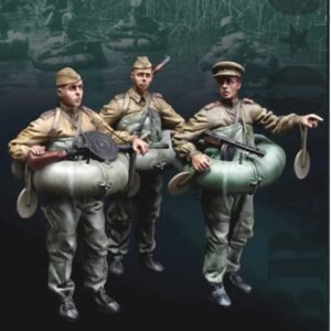 Unpainted 1/35 Red Army Soldiers In MPK Swim Suits Resin Figure Model Kit Unassembled