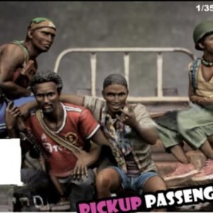 Unpainted 1/35 4pcs African Rebel Soldiers Resin Figure Model Kit Unassembled-No Car