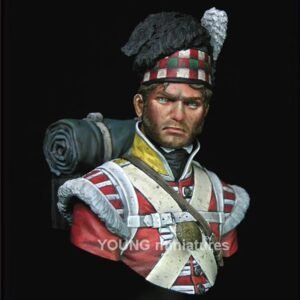 Unpainted 1/10 BUST 92nd Gordon Highlanders Waterloo Resin Figure Model Kit Unassembled