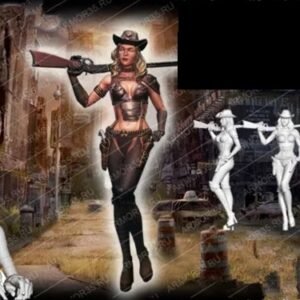 Unpainted 1/16 Sexy Hunting Girl Resin Figure Model Kit Unassembled