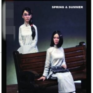 Unpainted 1/35 Vietnamese School Girls Resin Figure Model Kit Unassembled