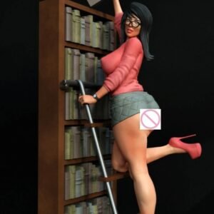 Unpainted 1/24 Sexy Girl Female Teacher Taking Books Resin Figure Model Kit Unassembled-NSFW