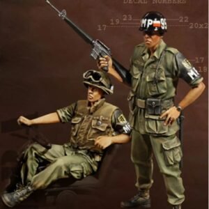 Unpainted 1/35 US Military Police Vietnam War Resin Figure Model Kit Unassembled