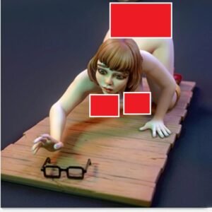 Unpainted 1/24 Sexy Girl Velma Pick Glasses Resin Figure Model Kit Unassembled-NSFW