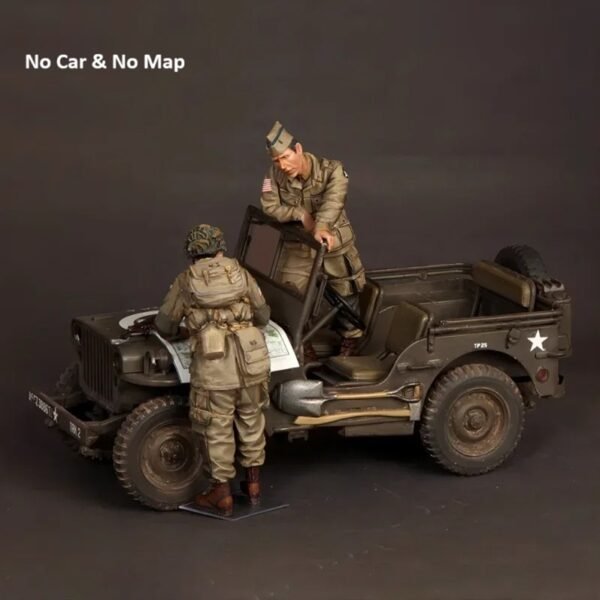 Model Kit Unassembled Unpainted 1/35 2pcs 101st Airborne Division Soldiers Resin Figure Model ...