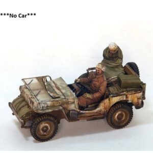 Unpainted 1/35 2pcs US Infantry Winter Version WW2 Resin Figure Model Kit Unassembled-No Car