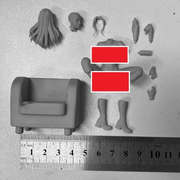 Model Kit Unassembled Unpainted 1/24 Cute Girl On Sofa Resin Figure Model Kit Unassembled ...