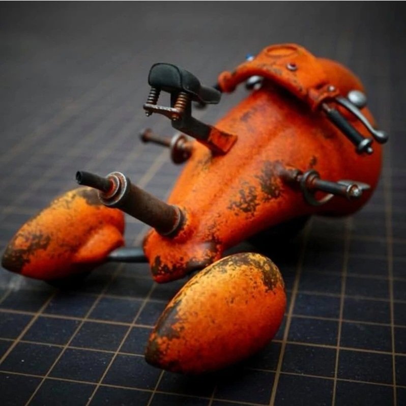 Unpainted 1/12 Cute Rabbit Driver With Motorcycle Resin Figure Model Kit Unassembled